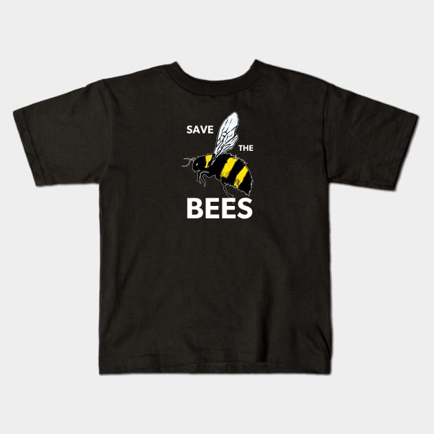 Save our bees Kids T-Shirt by Uwaki